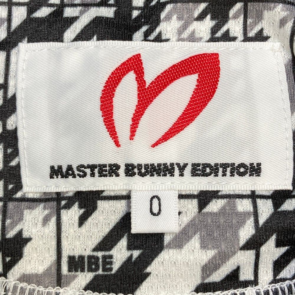 30日間返品交換可能！ サイズ 0 MASTER BUNNY EDITION マスターバニーエディション 2025年モデル 半袖 ポロシャツ 千鳥柄 ホワイト系 240101211177 ゴルフウェア レディース ストスト 【大放出セール開催中！】