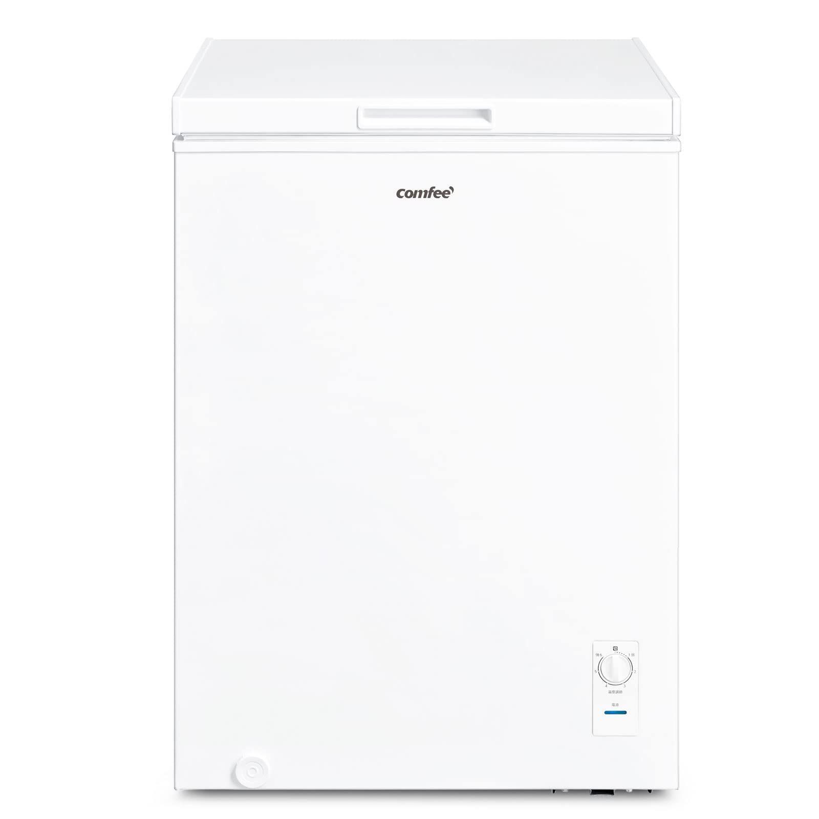 COMFEE 冷凍庫 99L 小型 上開き 温度調節6段階 大容量冷凍 省エネ ストッカー 家庭用 RCC100WH E ホワイト