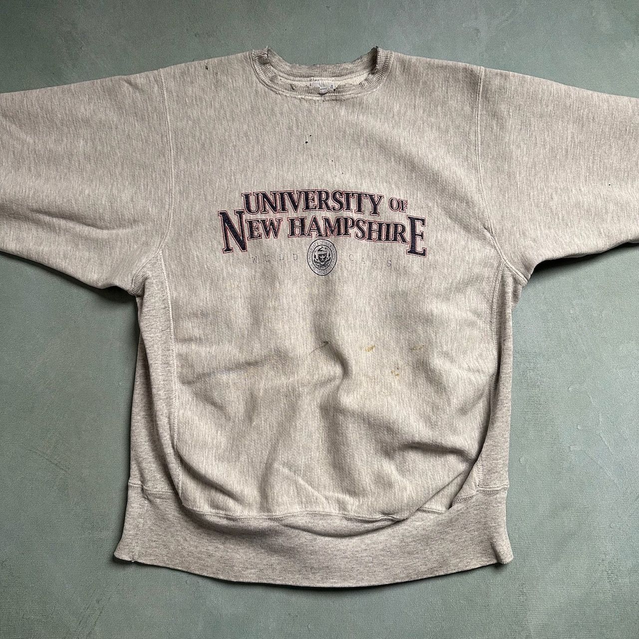 90s Champion リバースウィーブ usa製 3段プリント 霜降りグレー 90s Champion リバースウィーブ usa製 3段プリント 霜降りグレー