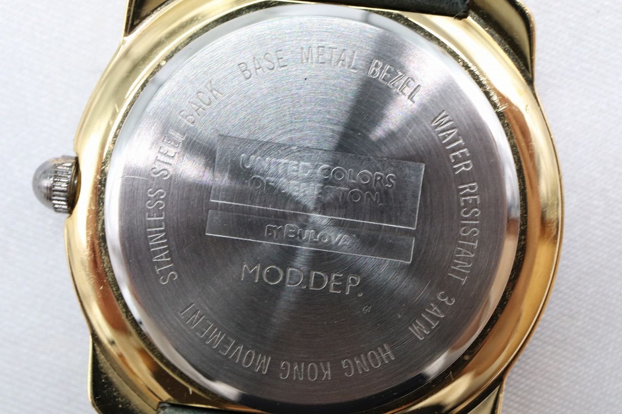 【W157-31】動作品 ユナイテッドカラーズオブベネトン ブローバ スモセコ 腕時計