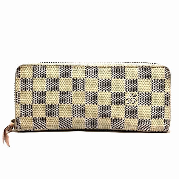 ルイヴィトン Louis Vuitton ダミエ アズール ポルトフォイユ クレマンス N61264 ラウンドジップ 長財布 レディース