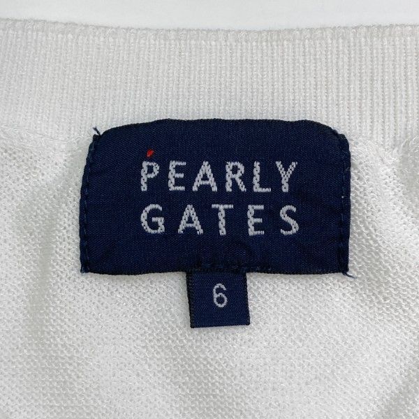 PEARLY GATES セーター サイズ3 ホワイト パーリーゲイツ セーター 白×黒 UFOキャッチャー ニット ウール
