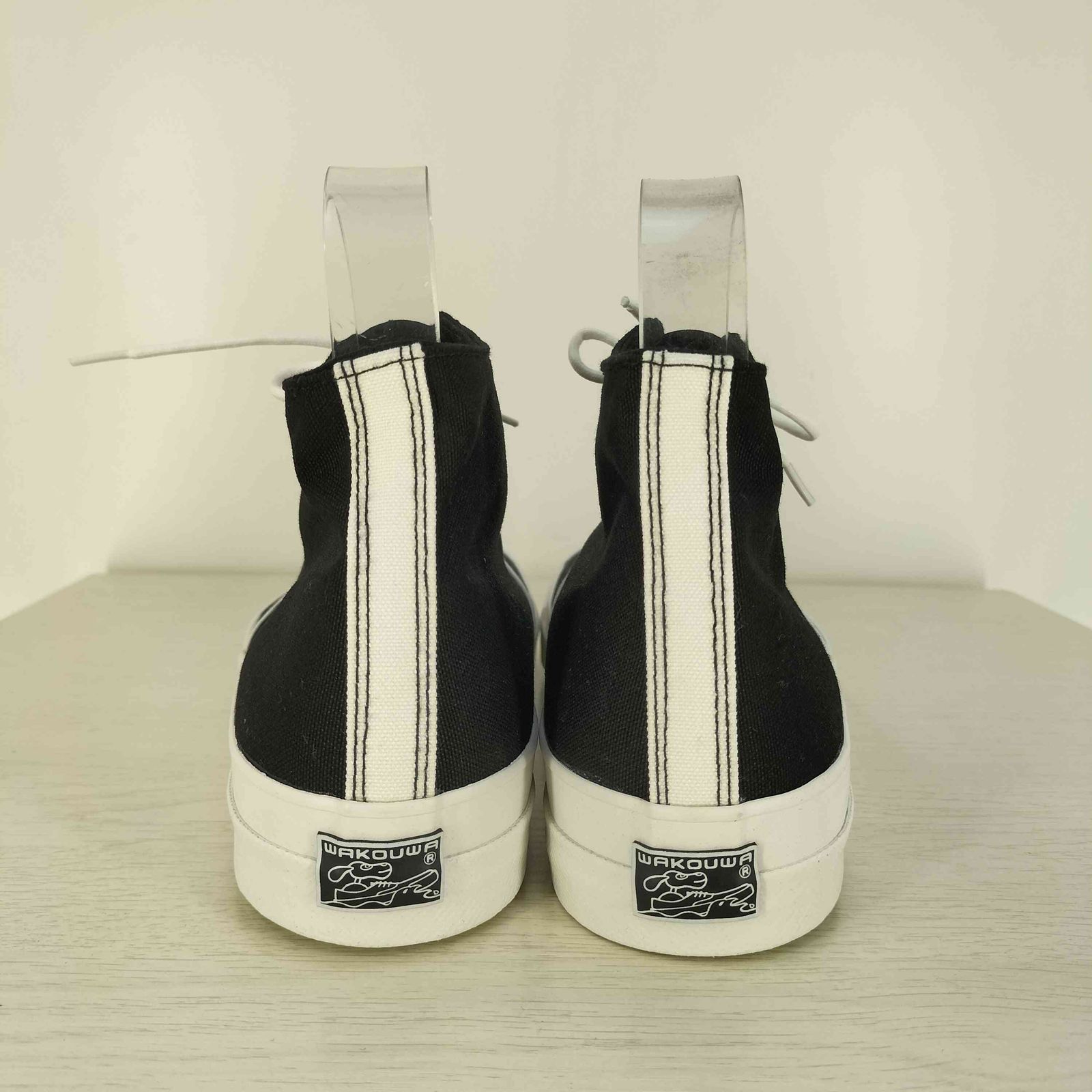 【美品】オムプリッセイッセイミヤケ　WAKOUWAコラボハイカットスニーカー　黒 HOMME PLISSE ISSEY MIYAKE × WAKOUWA/オムプリッセイッセイ
