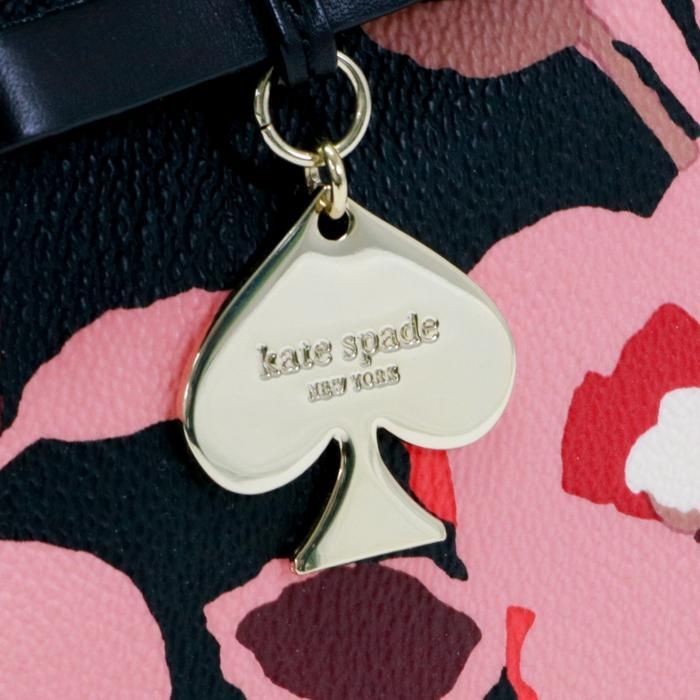 ケイトスペード Kate Spade トートバッグ レザー PVC フラワープリント  