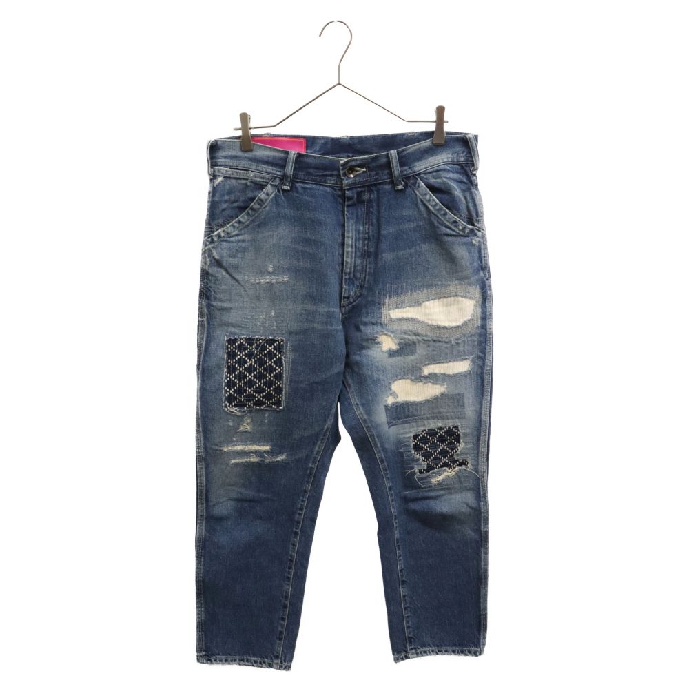 UNITED ARROWS u0026 SONS (ユナイテッドアローズ アンド サンズ) SASHIKO DENIM 刺子デザイン デニムパンツ インディゴ 5514-211-0098