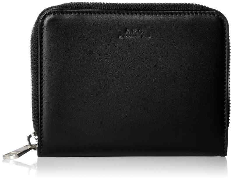 A.P.C アーペーセー レザー二つ折り財布　ブラック　黒 A.P.C アーペーセー 二つ折り財布 ブラック A.P.C. 二つ折り財布 黒