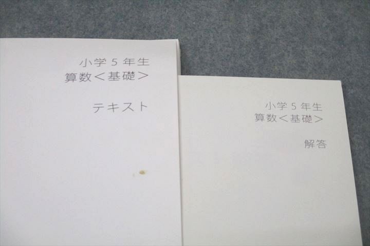 WL26-004 スタディサプリ 小学5年生 算数＜基礎＞ テキスト 状態良 