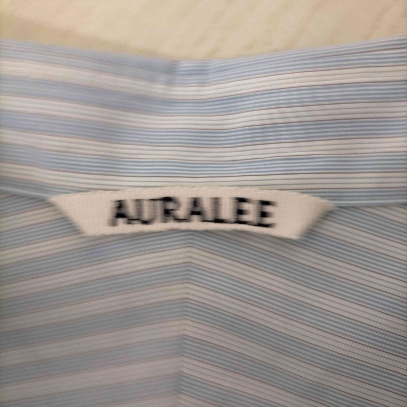 オーラリー AURALEE 23SS FINX POLYESTER STRIPE SHIRT メンズ JPN：4