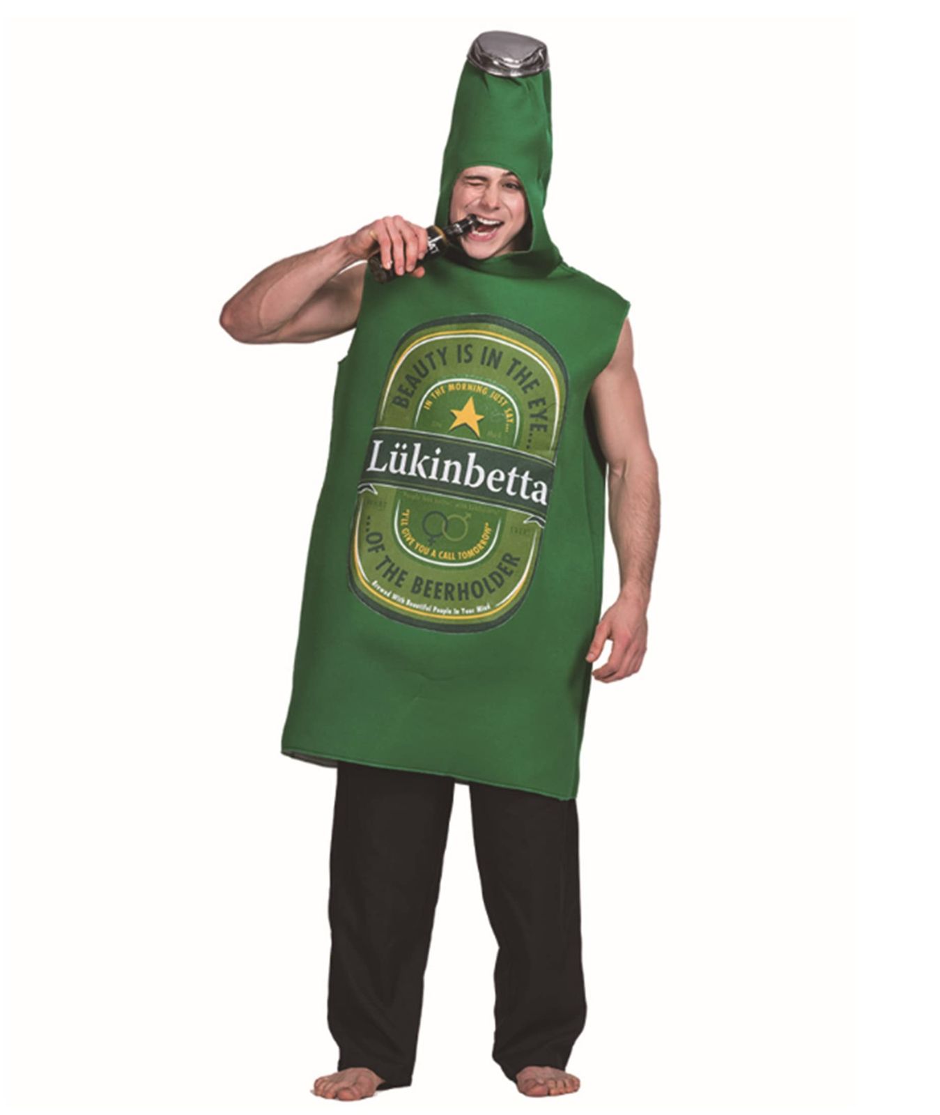 [CosMisty] 面白い コスプレ 衣装 瓶ビール アルコール ビン ハロウィン 仮装 フード 食べ物 おもしろ 着ぐるみ 大人 コスチューム かわいい パーティー 宴会 イベント (瓶ビール) [瓶ビール]