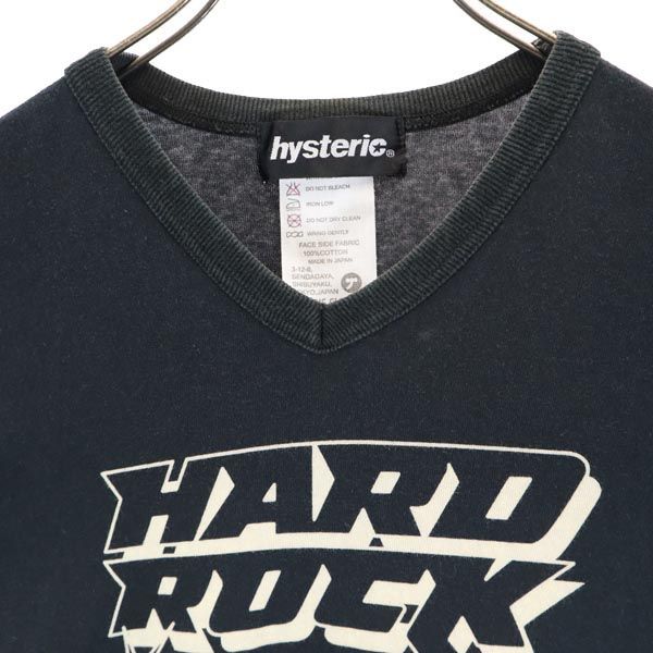 ヒステリック 日本製 ロゴプリント 長袖 Tシャツ ブラック系 HYSTERIC ロンT レディース 【中古】 【230512】