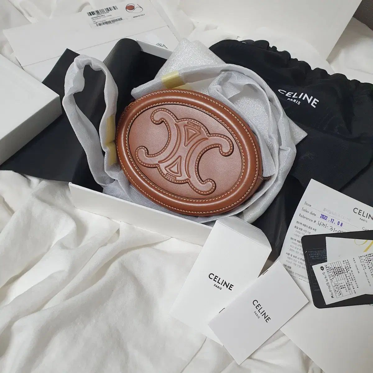 Celine セリーヌ トリオンフ オーヴァルパール ミニ ターンブラウン トリオンフ フルセット