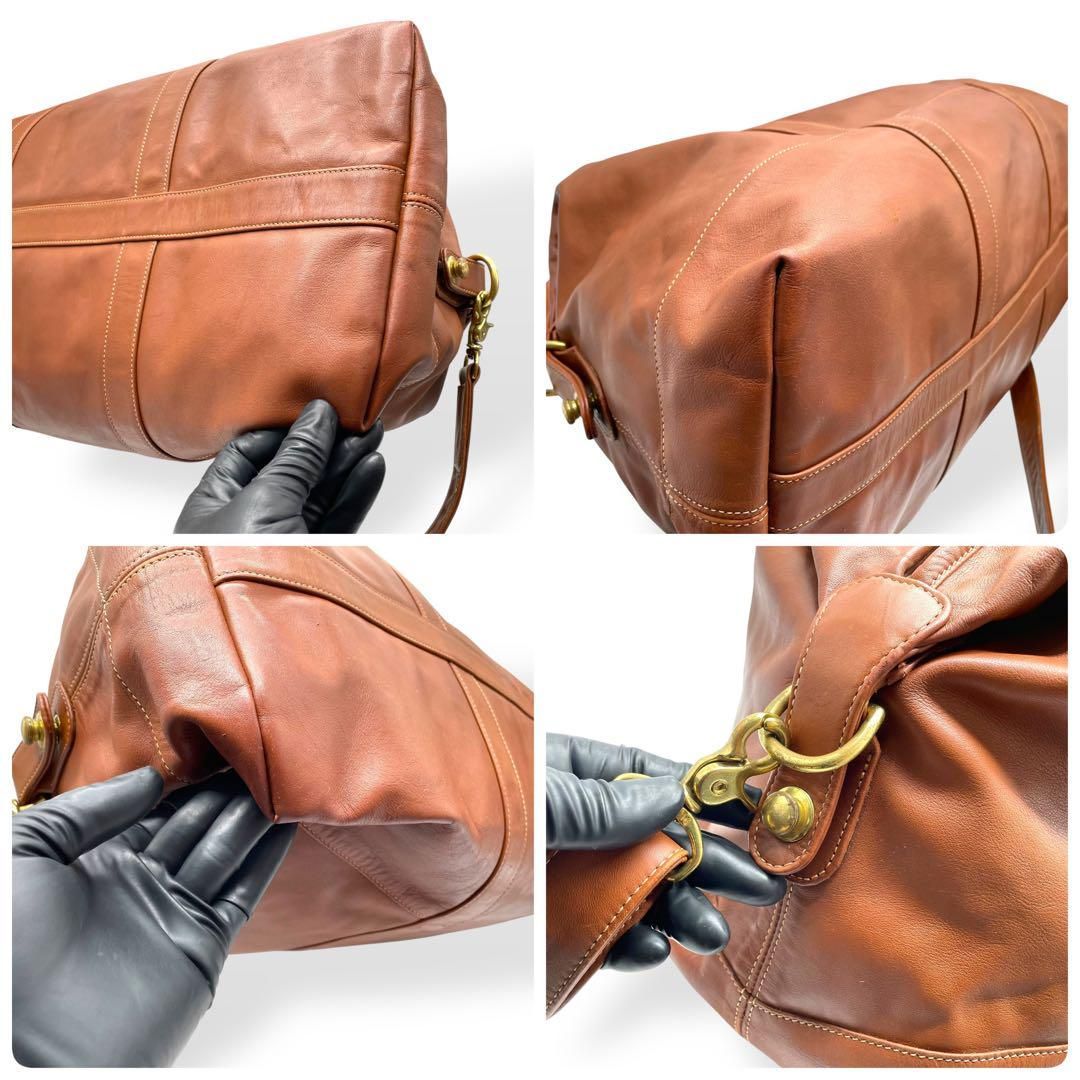 極美品 COACH オールドコーチ 2way ボストンバッグ USA製 レザー