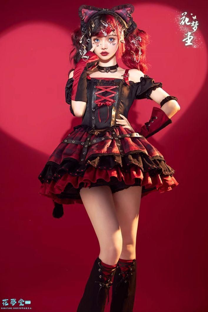 25年 コスプレ ドレスロリータセット 仮装 オリジナル 洋服 ロリータ ワンピース 撮影会 舞台 イベント 原野空間-239