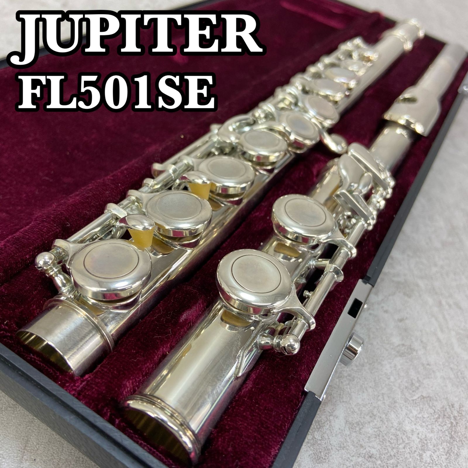 JUPITER ジュピター フルート JFL501E Flute 木管楽器 リッププレート銀製 Eメカ カバードキィ オフセット 銀メッキ シルバー  - メルカリ