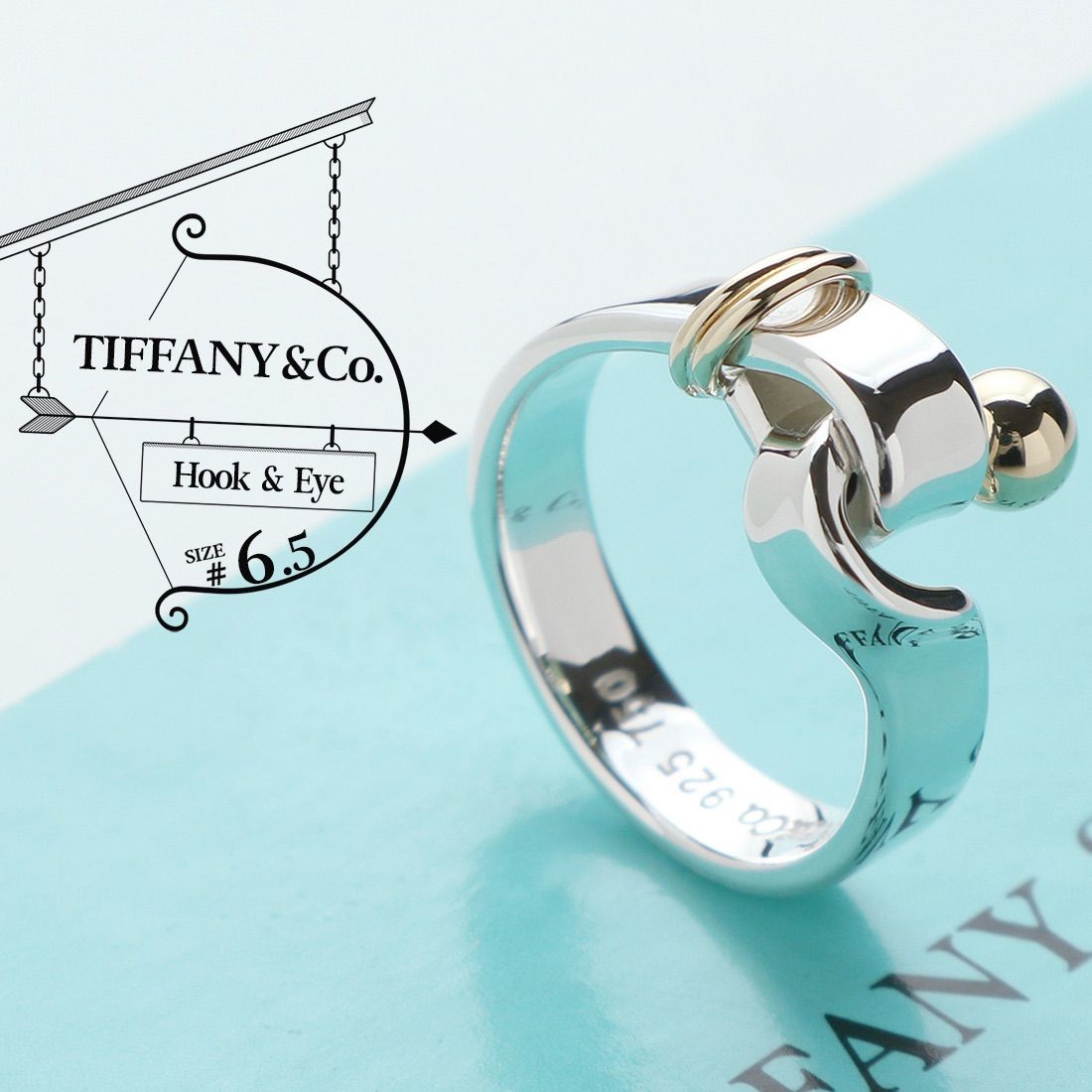 極美品 TIFFANY ティファニー ミディアム リング 925 指輪 6.5号
