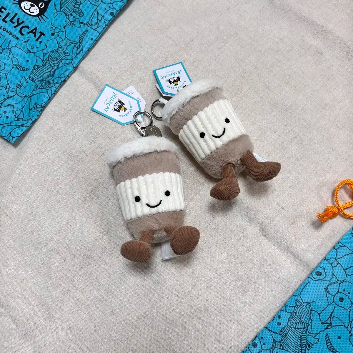 (新品) ジェリーキャット コーヒーサブミッション キーリング ( jellycat coffee ー to go )