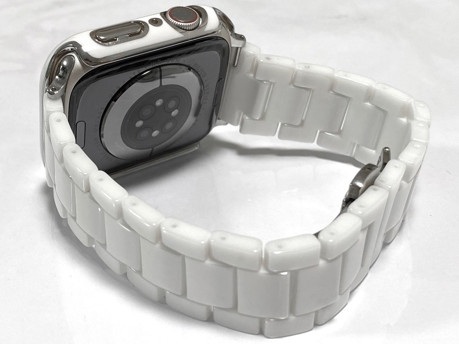 WS☆アップルウォッチバンド セラミックベルト Apple Watch カバー 