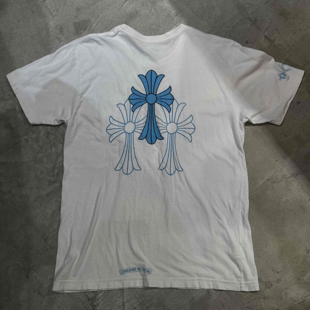 クロムハーツ ブルー セメタリークロス ポケットTシャツ S
