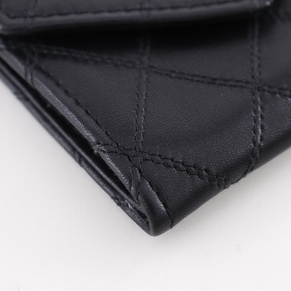 CHANEL】シャネル ビコローレ ココマーク カーフ 黒 レディース コイン