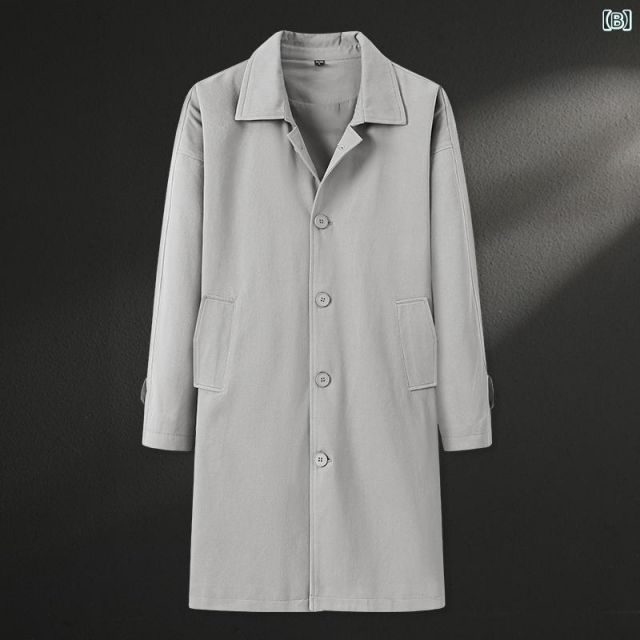 M メンズ 男性用 ファッション オシャレ シンプル 大人 かっこいい ストリート ヒップホップ HipHop 春 韓国ファッション ウインドブレーカー ミドル丈 秋 カーキ コート デニム ジャケット