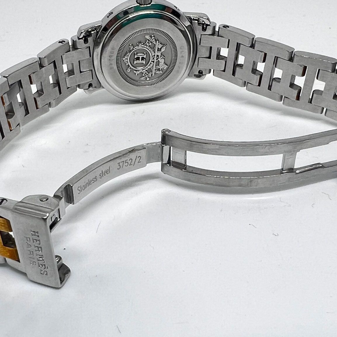エルメス HERMES クリッパー CL4.220 デイト クオーツ コンビ