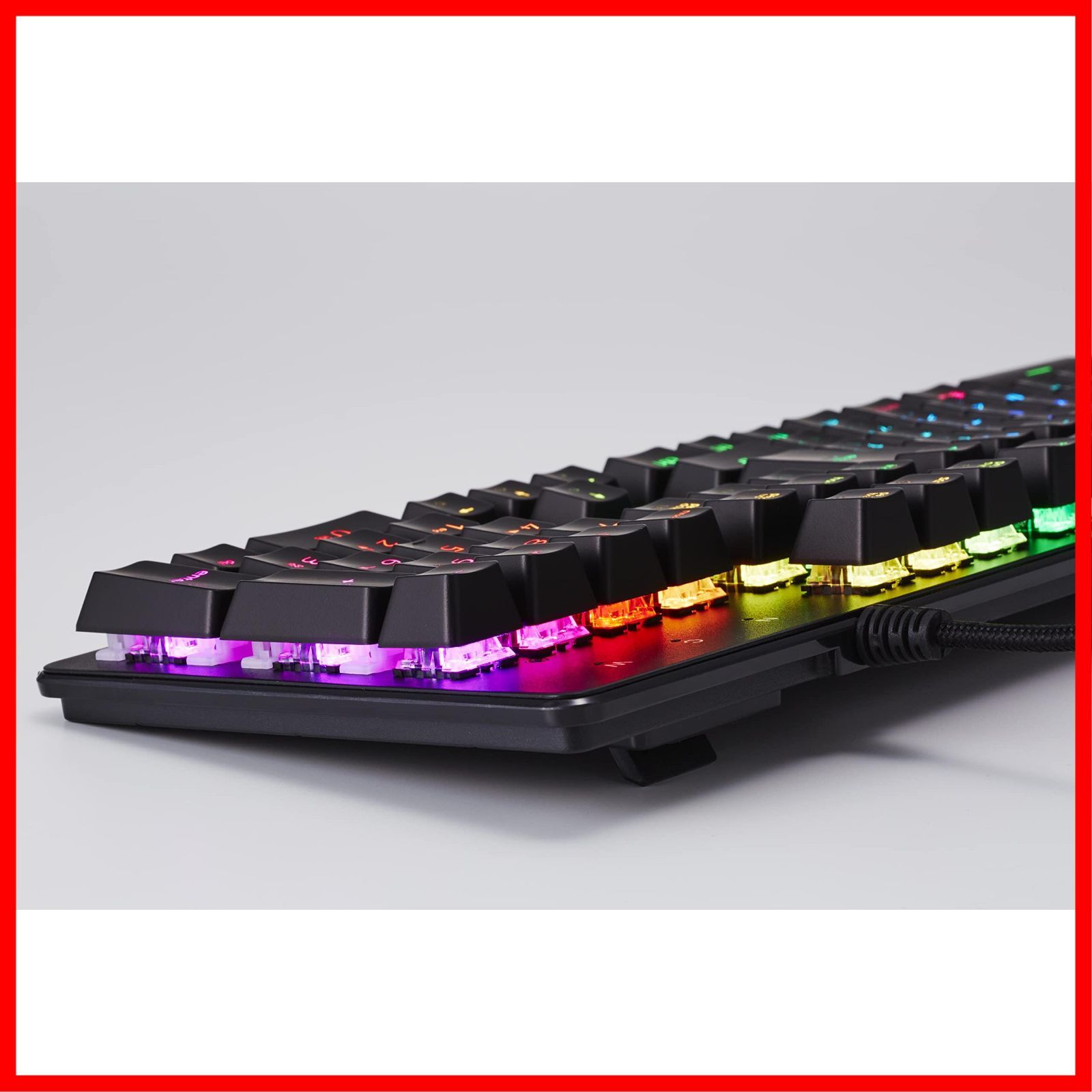 新着商品】高耐久 有線 青軸 メカニカル RGB キーボード テンキー付き