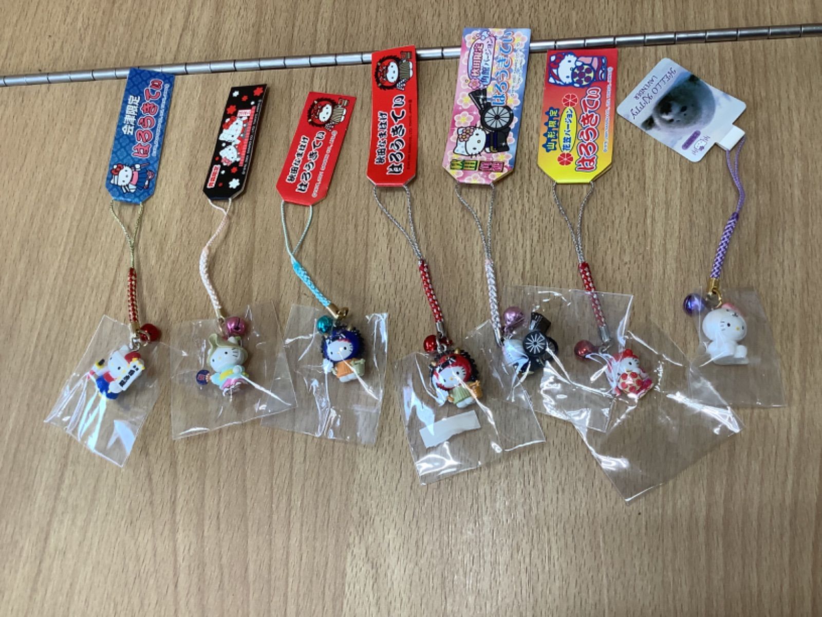 G1393 ハローキティ 根付 ストラップ 地方限定 7点セット - メルカリ