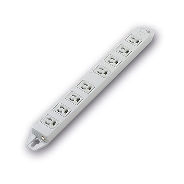 （まとめ）パナソニック マグネット付 OAタップ3P・8個口 グレー ケーブルなし WCH2408H 1個【×2セット】