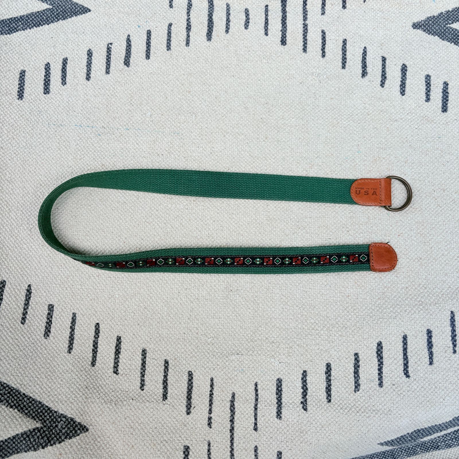 80s USA製 L.L.Bean Tyrol Tape Belt エルエルビーン 筆記体ロゴ