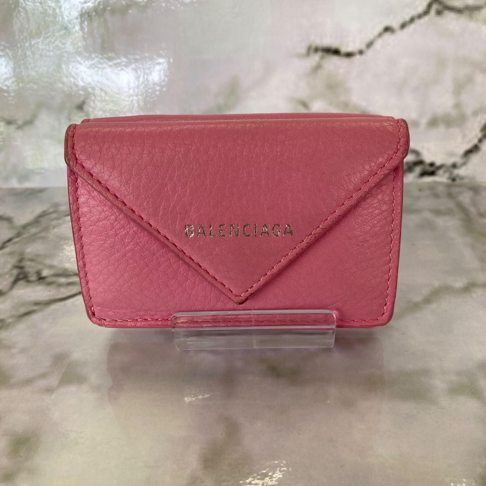 バレンシアガ BALENCIAGA ペーパー ミニウォレット ピンク 391446 平塚 