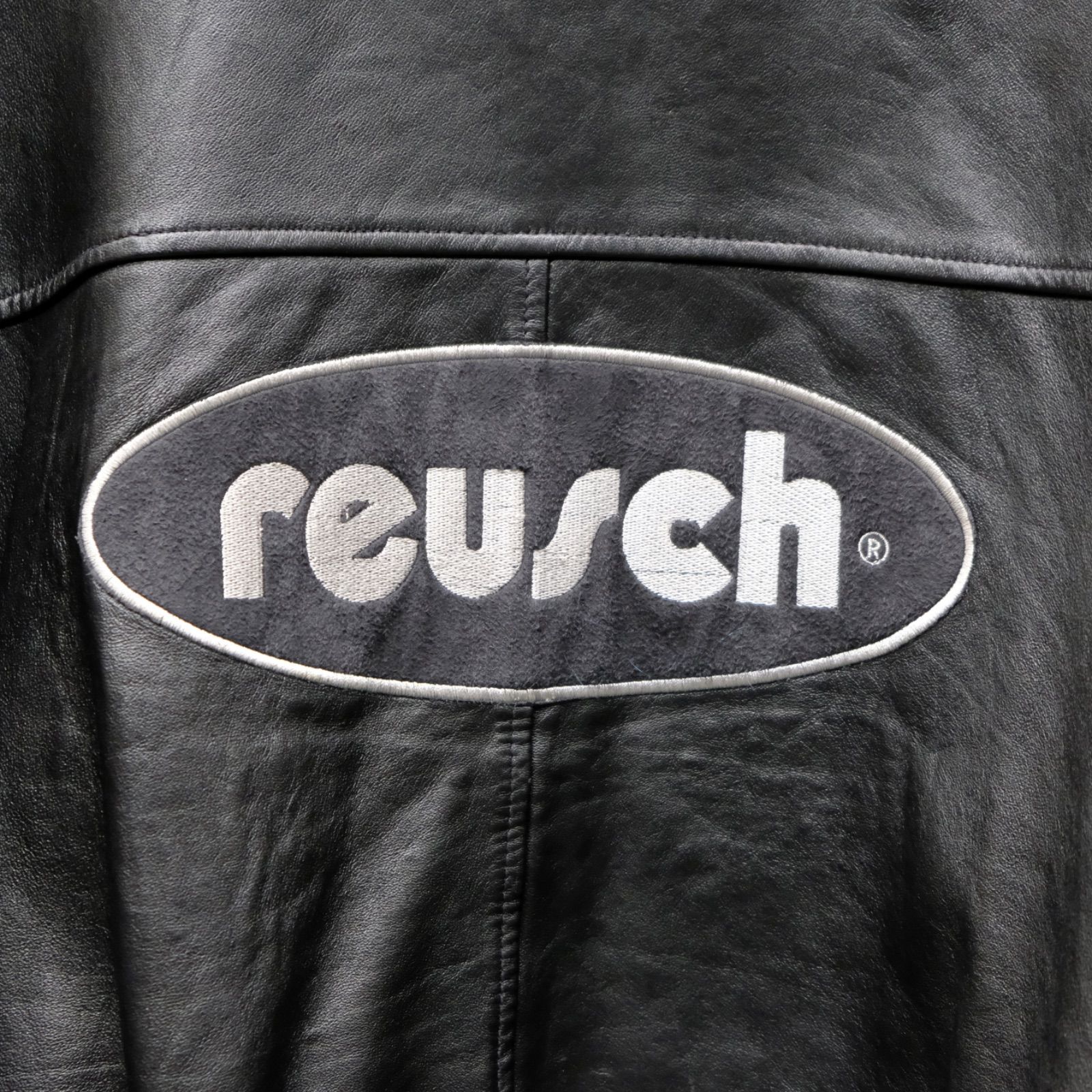 reusch ロゴ刺繍 レザーブルゾン XXL ロイシュ ロイッシュ 
