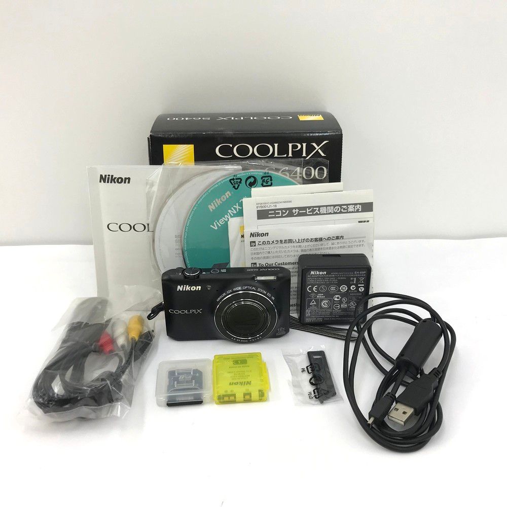 Nikon COOLPIX S6400 本体と付属品セット 本物 ニコン Nikon COOLPIX S6400 ブラック コンパクトデジタルカメラ