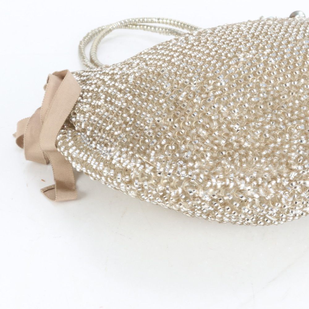 極美品】アンテプリマ ワイヤーバッグ ハンド リボン ビジュー パール