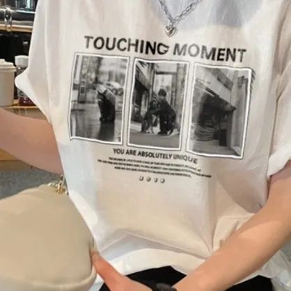 プリントTシャツ ロゴT カジュアルカットソー 無地トップス ブラックトップス レディース ザラ 韓国   着やせ 結婚式お呼ばれ 半袖Tシャツ zara emoda agoist milaowen