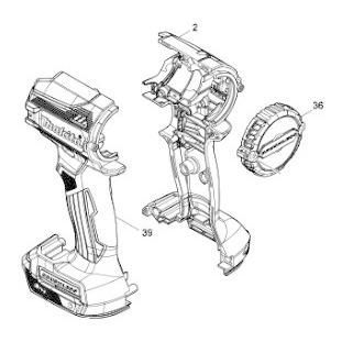 マキタ makita 18V 充電式インパクトドライバ TD171D 用（青）ハウジングセット品 183P19-1 リヤカバー 458478-5 ２点 セット - メルカリ