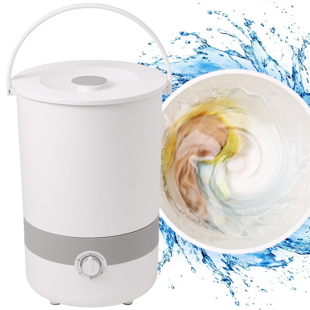 小型洗濯機 ミニ バケツ洗濯機 バケツウォッシャー ウォッシュボーイ コンパクト 靴洗い ストア 子供 小型 バケツ 洗濯機 [抗菌仕様] ホワイト 予洗い 事前洗い 靴洗い [並行輸入品]