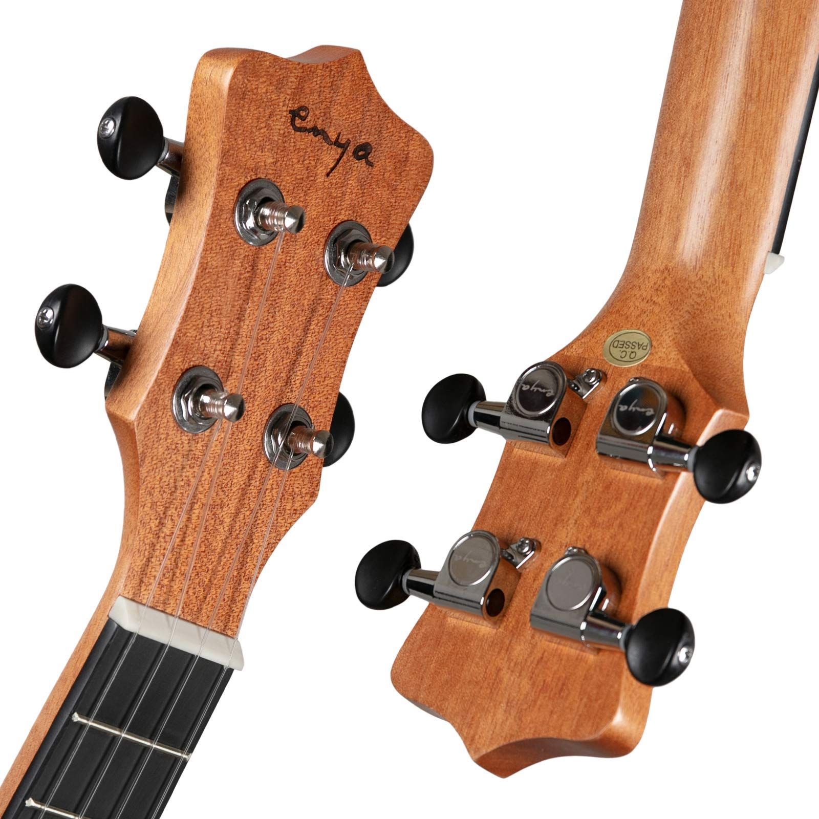 端正な マホガニー単板ウクレレ セット23インチウクレレ収納バッグチューナー ストラップ スペア弦等 一式 コンサートウクレレEUC-25D Enya お見逃しなく!