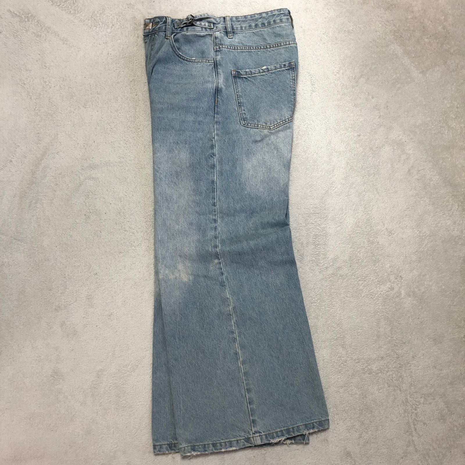 MASONPRINCE サイドベルト ワイドフレアデニムパンツ ジーパン