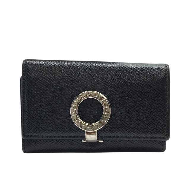 ブルガリ 30422 ブルガリブルガリ 6連 キーケース コンパクト ロゴクリップ レザー ブラック シルバー BVLGARI メンズ 正規品 上品な印象 感あるデザイン 洗練された佇まい