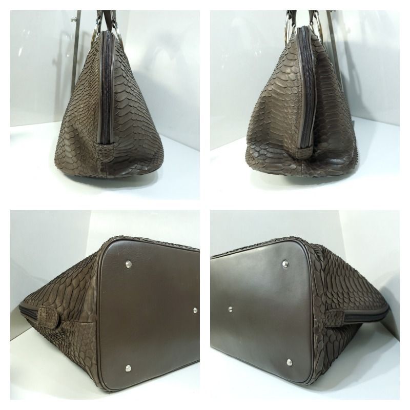 美品】ヒルトン HILTON JRA エキゾチック パイソン レザー 本革 