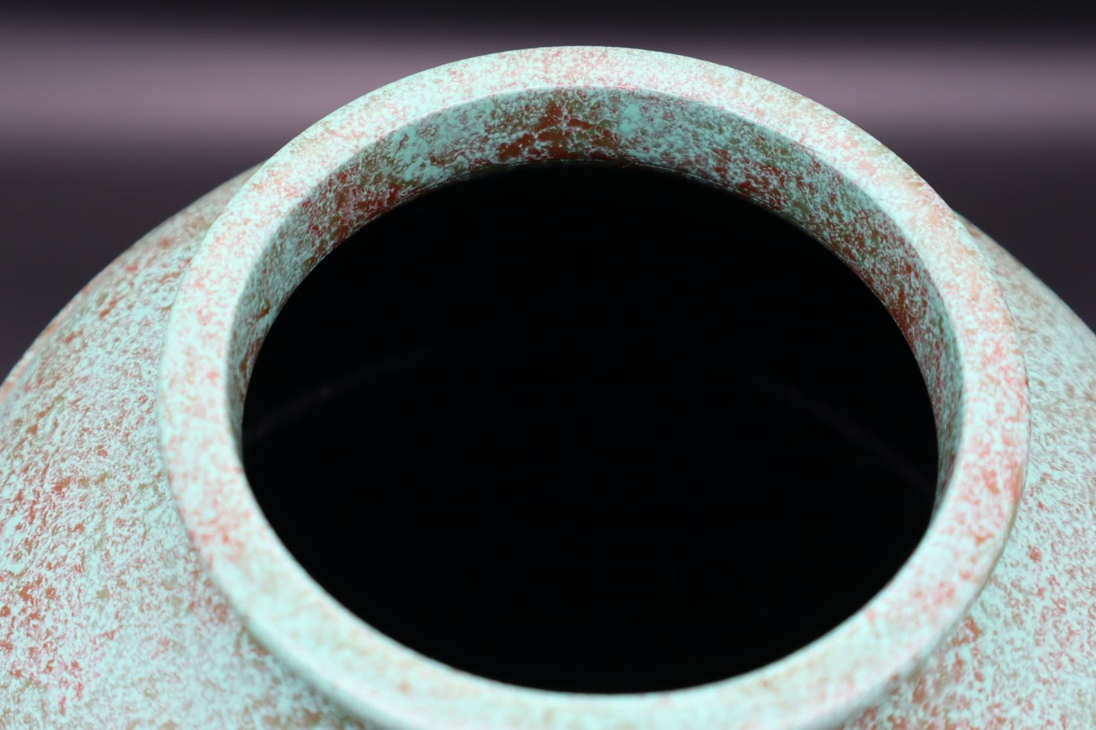 △ ｜青銅花瓶 花器 義次造｜ 共箱 青銅 器｜アンティーク 銅造 骨董