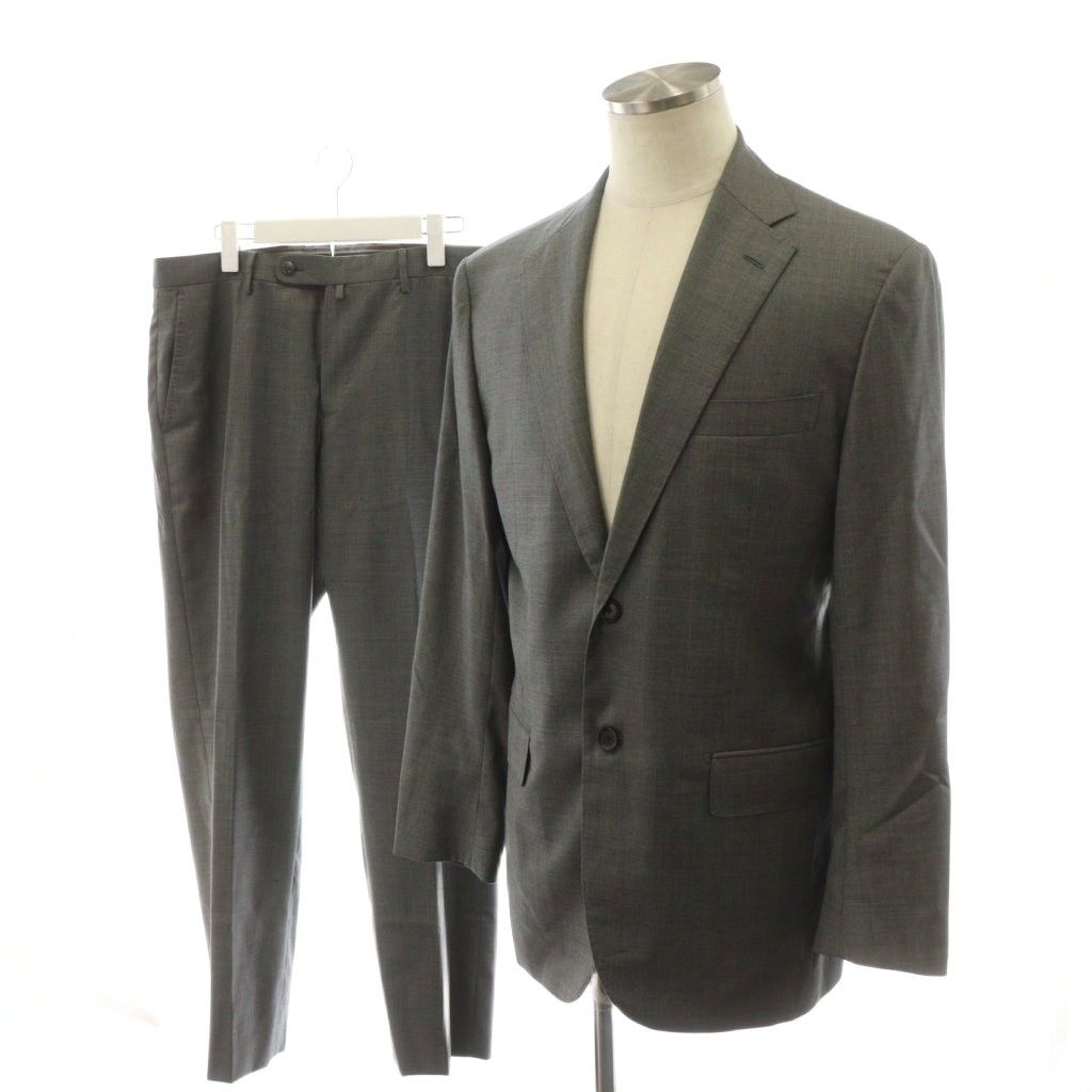 シップス SHIPS スーツ セットアップ 上下 テーラードジャケット シングル パンツ スラックス ウール 絹 シルク混 50 グレー 117-13-0205 |AN40