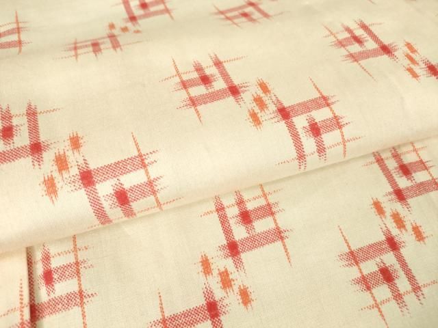 平和屋着物▽上質な紬 単衣 絞り 亀甲絣文 正絹 逸品 DAAV5370az