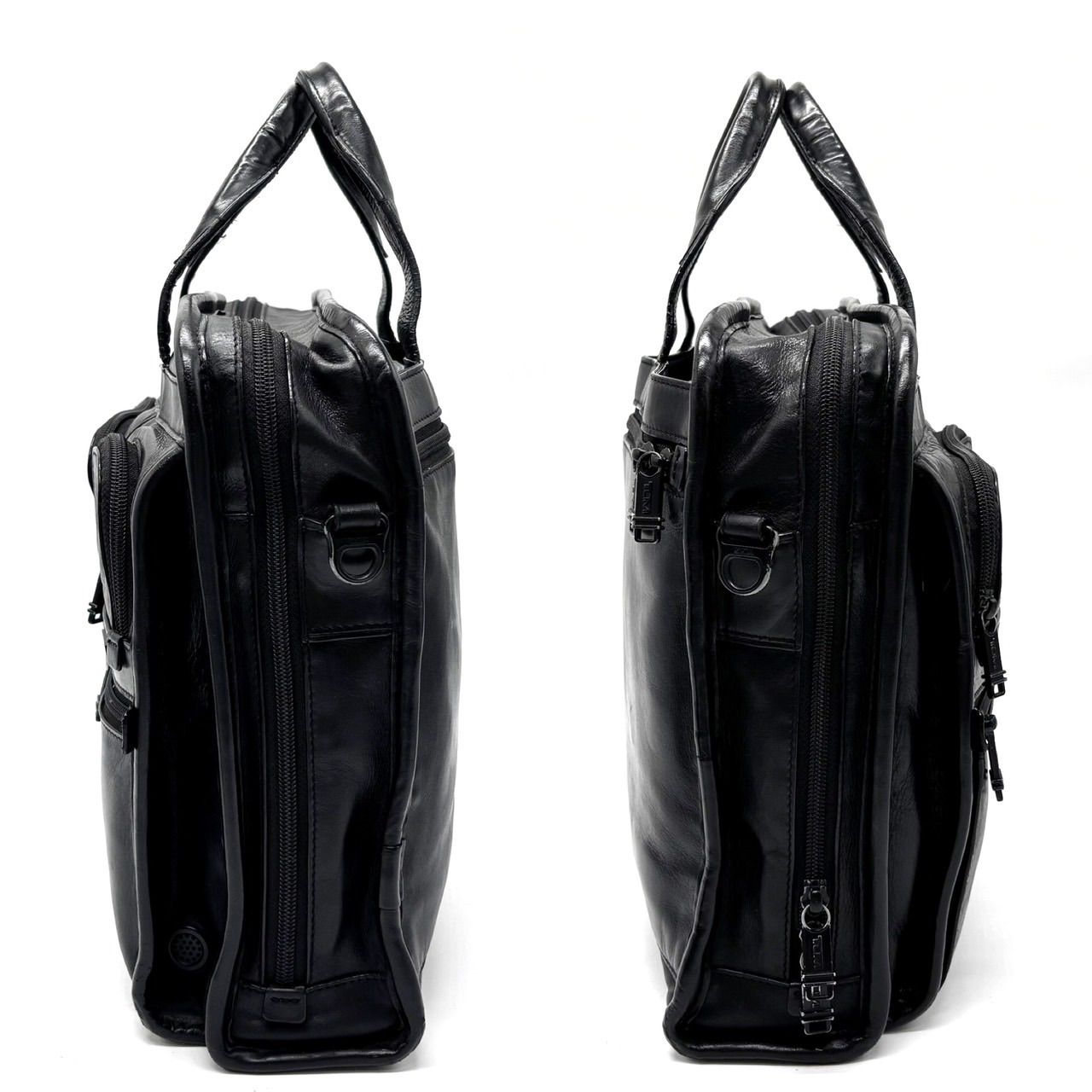 最終お値下げ！TUMI オールレザー 2way ビジネス ショルダーバッグ TUMIトゥミ オールレザー ショルダーバッグ ブラック 斜め掛けメンズ