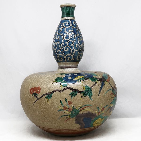 未使用 九谷焼 司峰造 東勝司 花瓶 花鳥 花入 29cm 箱付き 未使用 九谷焼 司峰造 東勝司 花瓶 花鳥 花入 29cm 箱付き 九谷