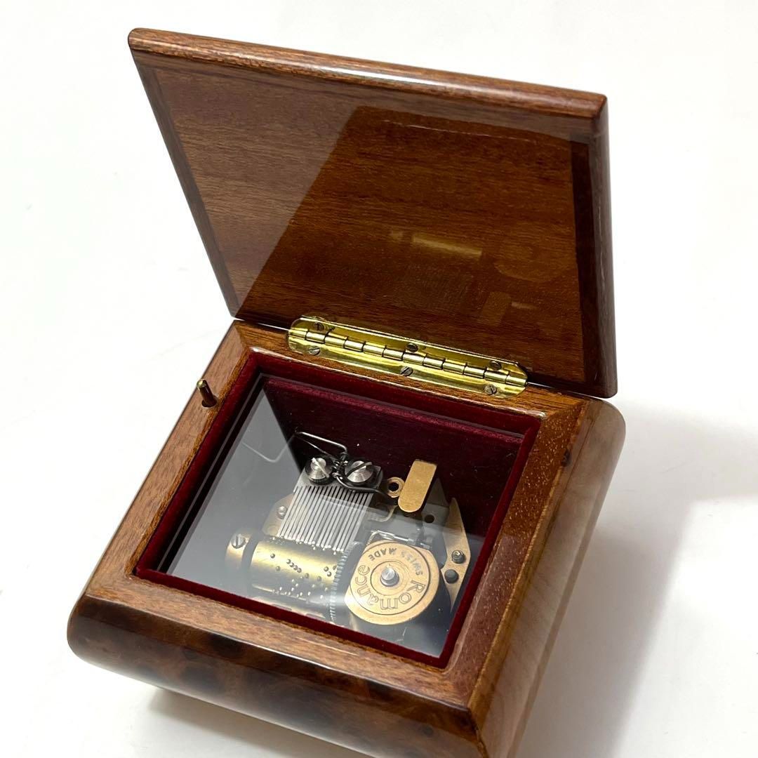 そ28【箱付き美品】ドイツ製 象嵌オルゴール スイス Romance社