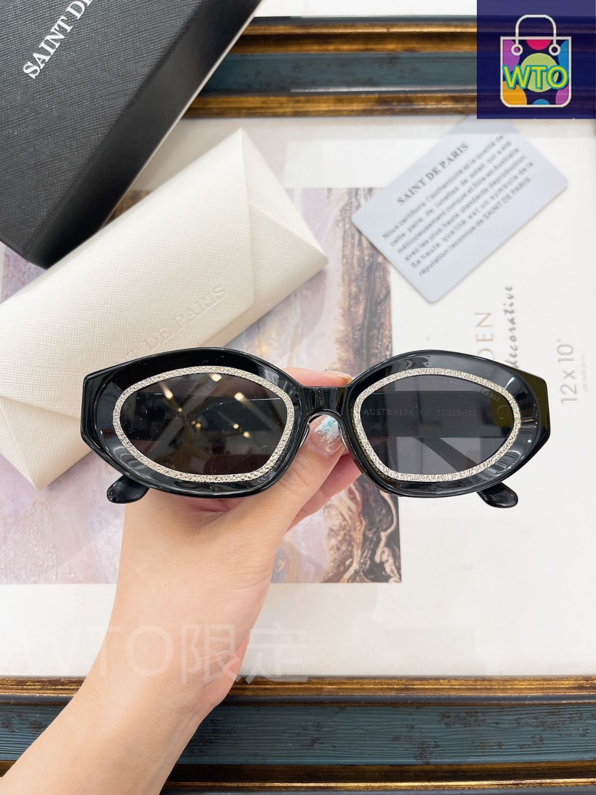 Saint De Paris CREW N°9 モデル HOLLYWOOD サングラス メガモードアイウェア メガネ ケース付き -WTO輸入1