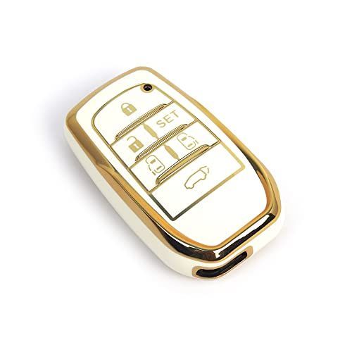 ホワイトゴールド Provare TOYOTA アルファード ヴェルファイア30系 スマーキー用 ケース 6ボタン (ホワイトゴールド)