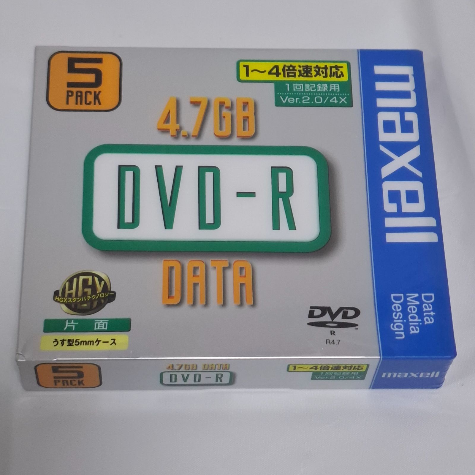 新品未使用 未開封 maxell DVD-R 4.7GB 5枚パック - メルカリ