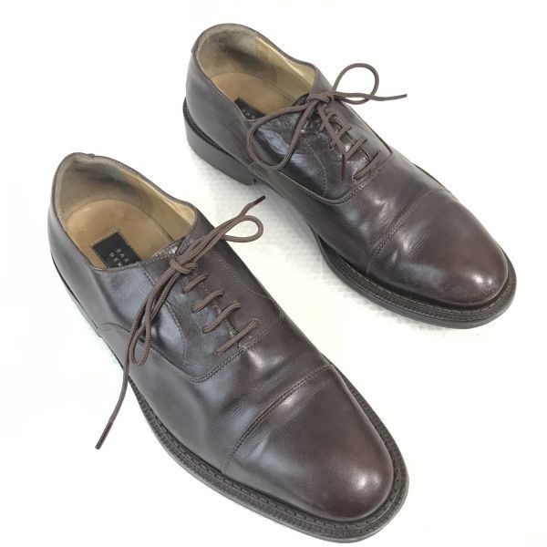 イタリア製☆バーニーズニューヨーク/BARNEYS NY☆本革/ストレートチップ【9M/26.5-27.0/茶/BROWN】内羽根式/ビジネス/dress  shoes◇bJ-99 -20t - メルカリ